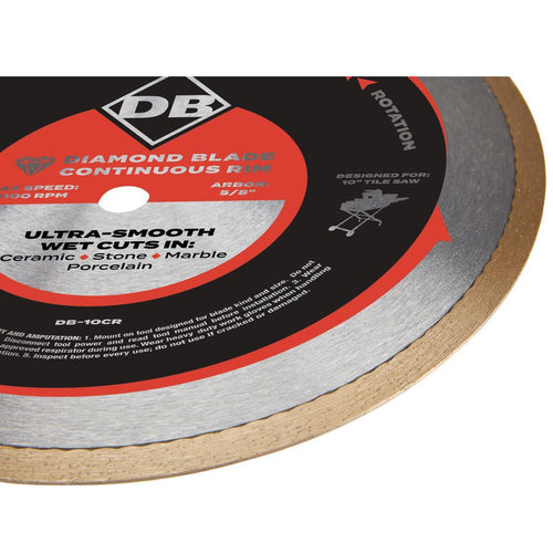 10 in. Continuous Rim Wet Cut Diamond Blade B686166