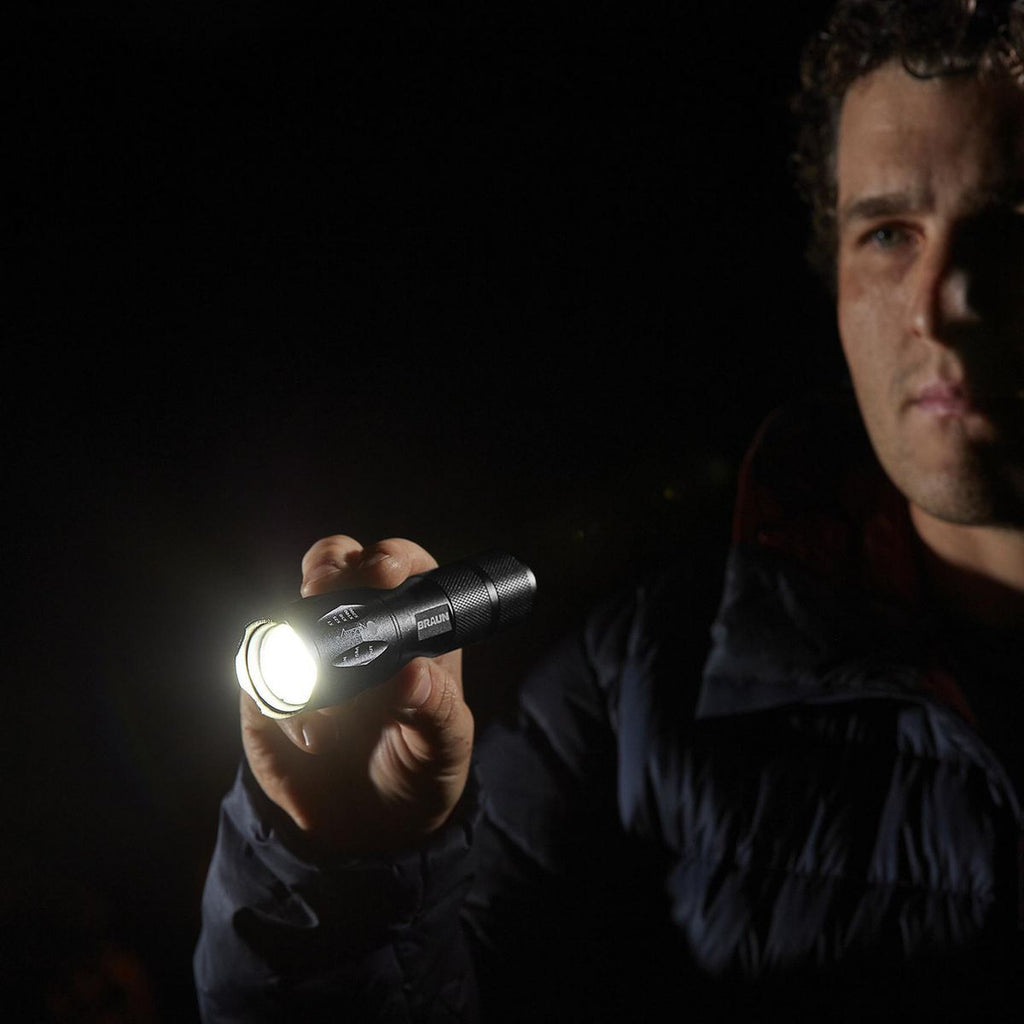 Black Tactical LED Flashlight E89785