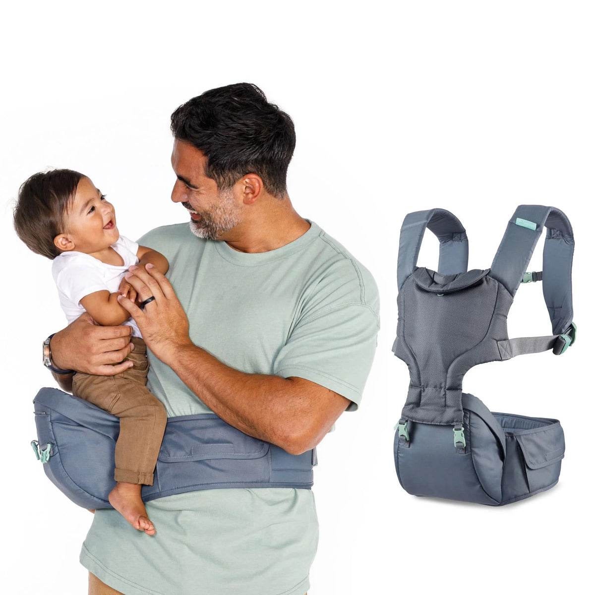 5-in-1 Hip Seat Baby Carrier 12-45 lbs Gray F937