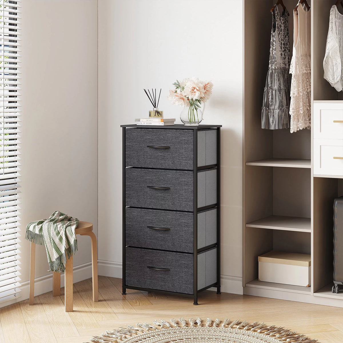 4 Drawer Fabric Dresser N179771