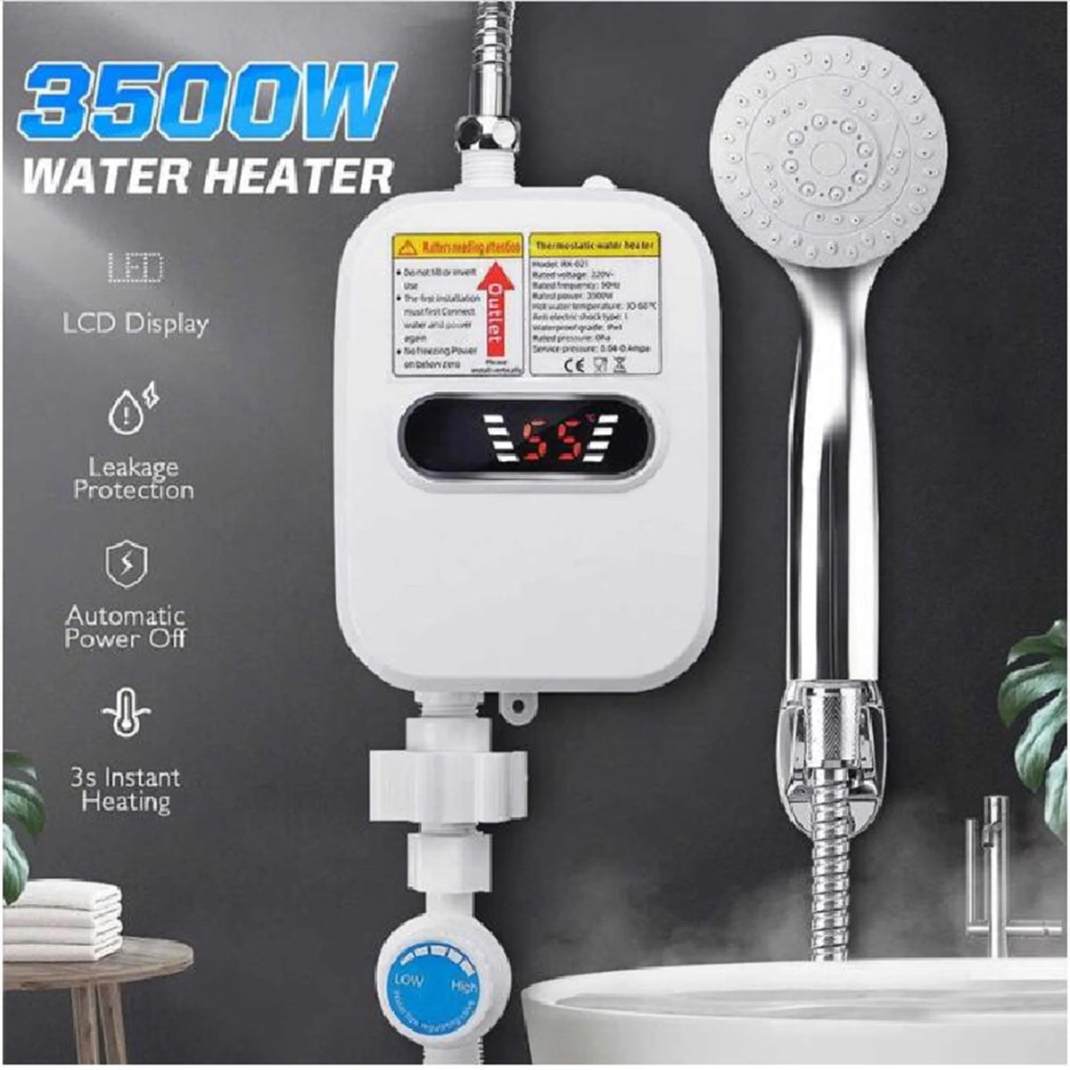 3500W 110V Tankless Electric Water Heater T91167