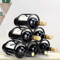 Black Metal Free Standing Wine Rack E54228