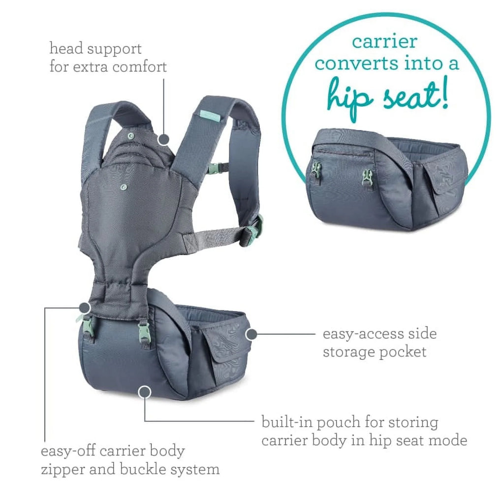 5-in-1 Hip Seat Baby Carrier 12-45 lbs Gray F937