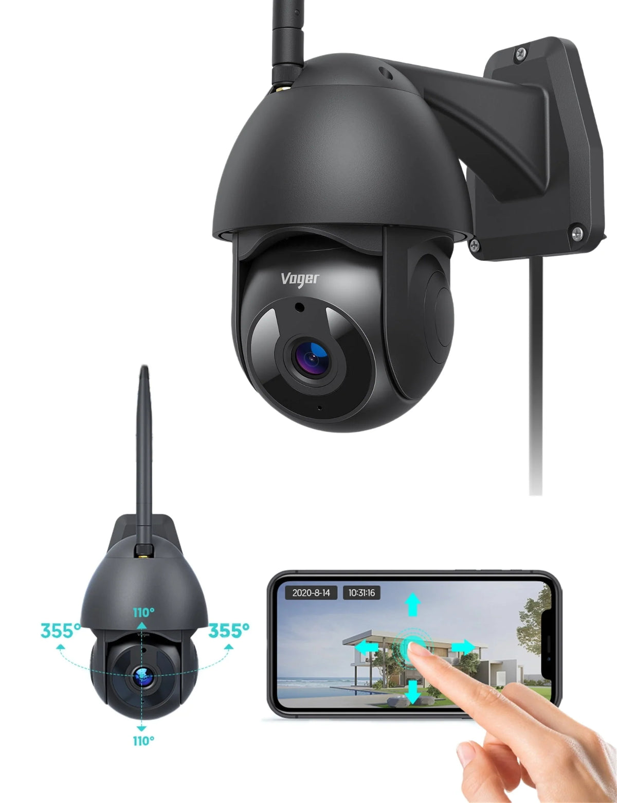 1080P IP66 Weatherproof Outdoor Security Camera U10937