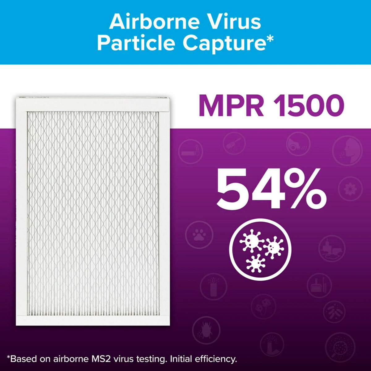 16x25x1 Air Filter, MERV 12, 2 Filters J326060
