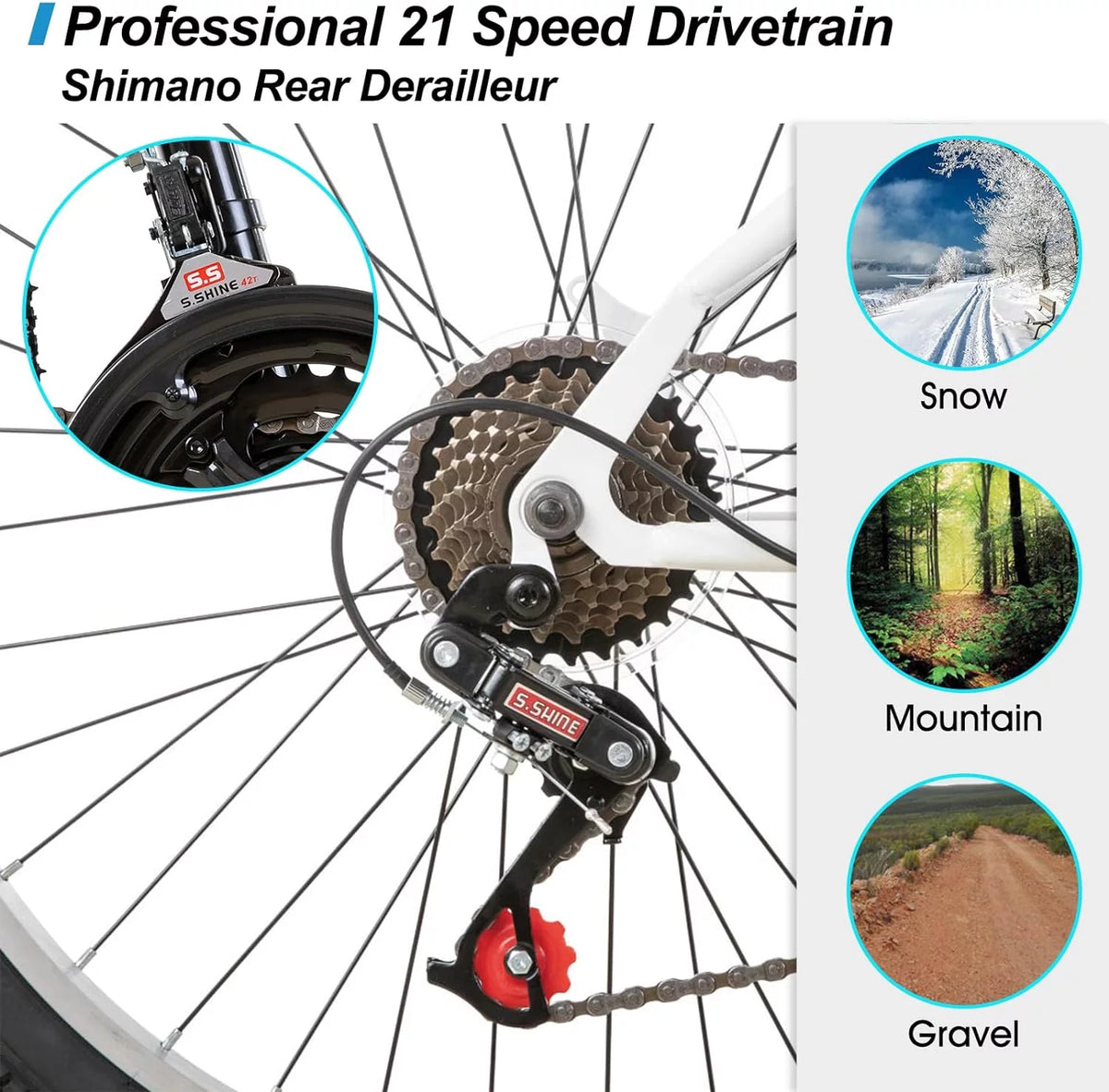 24 26 inch Mountain Bike 21 Speeds M5367