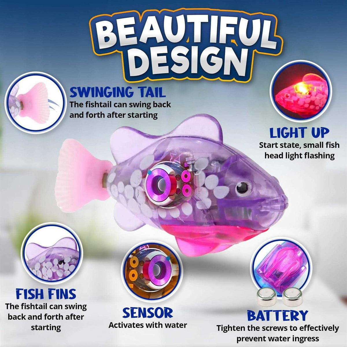 Interactive Cat Toy LED Fish 3-Pack D454811