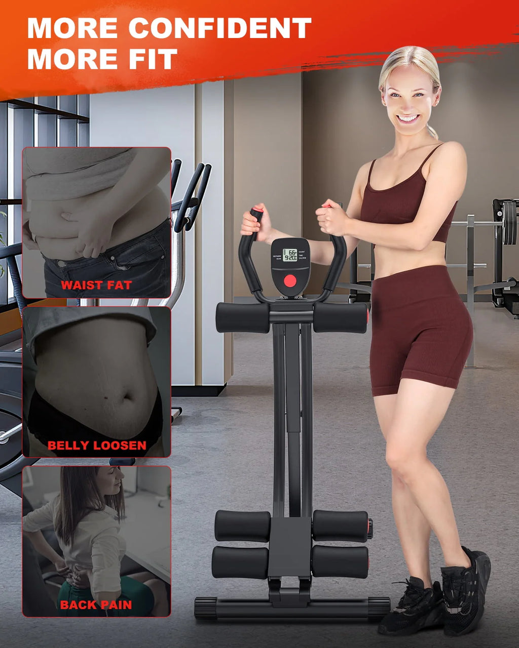 Foldable Ab Trainer with LCD Display N43880