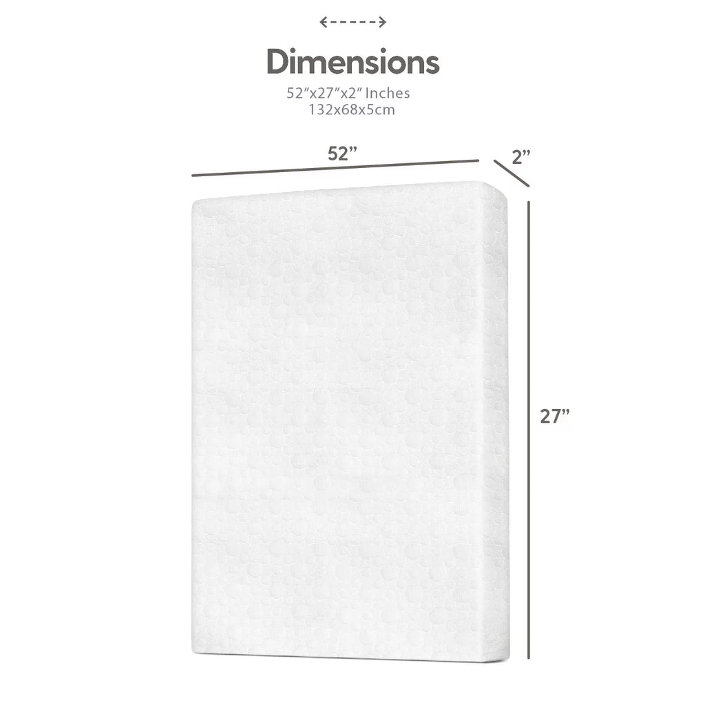 2 Ventilated Memory Foam Crib and Toddler Mattress Topper with Waterproof Cotton Cover O69591