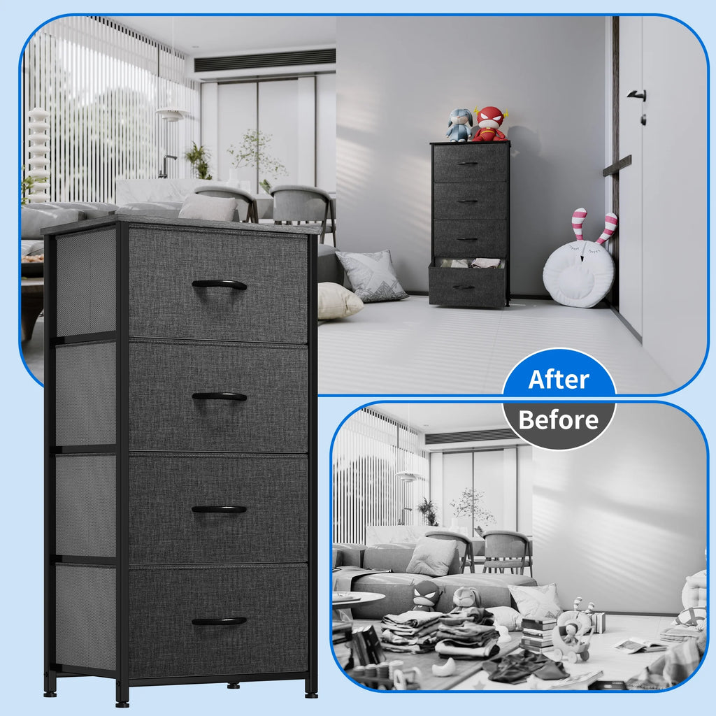 4 Drawer Fabric Dresser N179771