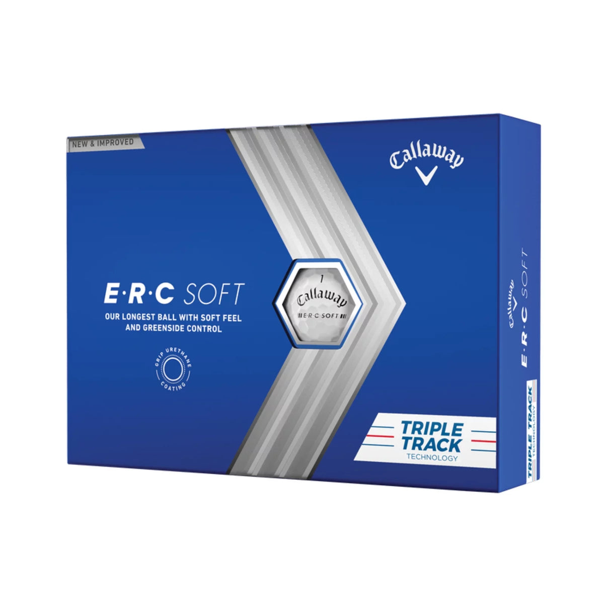 ERC Soft Triple Track Golf Ball White W609