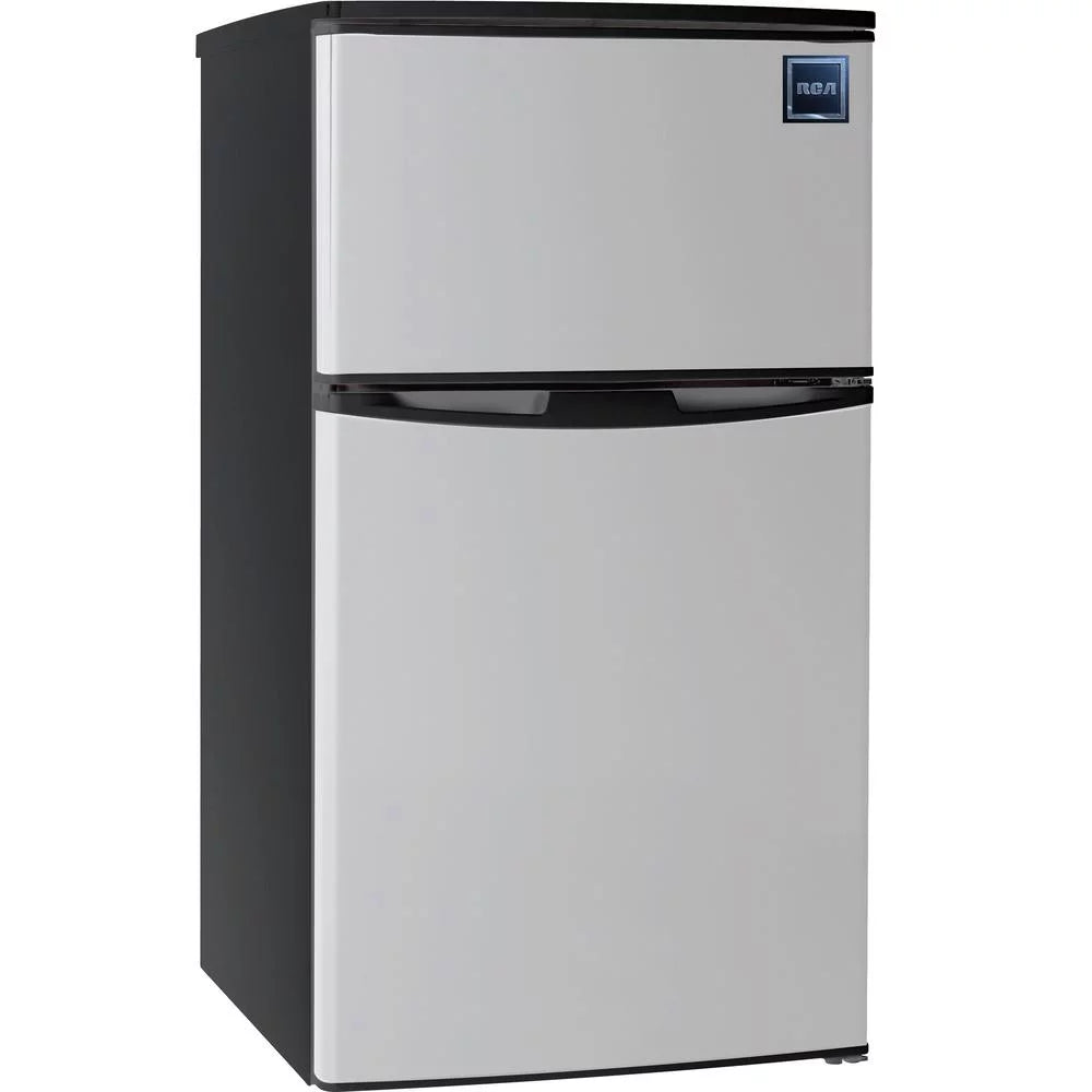 3.2 Cu Ft Two Door Mini Fridge with Freezer, White U993