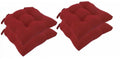 Micro Fiber Chair Pads with Tie Backs, Set of 4 Y50815