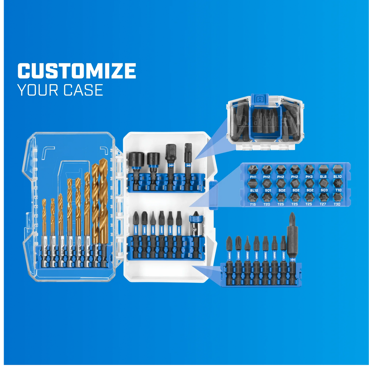 175-Piece Assorted Drill and Drill Bit Set with Storage Case S349261