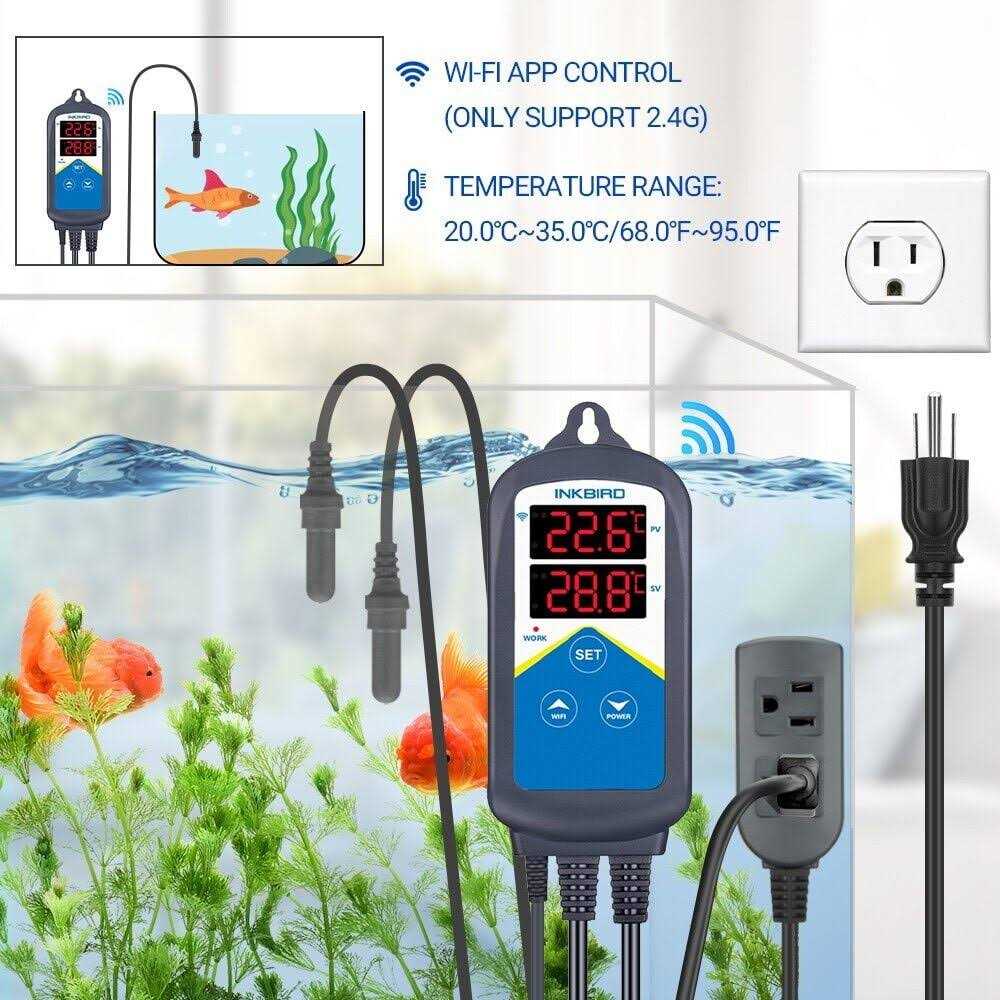 Wi-Fi Aquarium Thermostat Heater Temperature Controller L22508