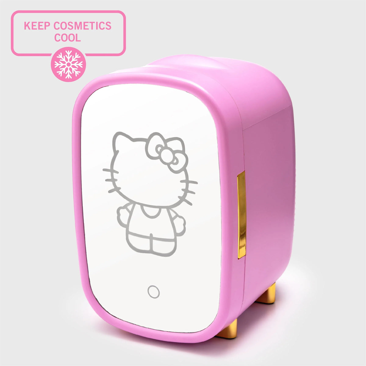 Pink Mini Fridge 7L with Light Up Mirror R806