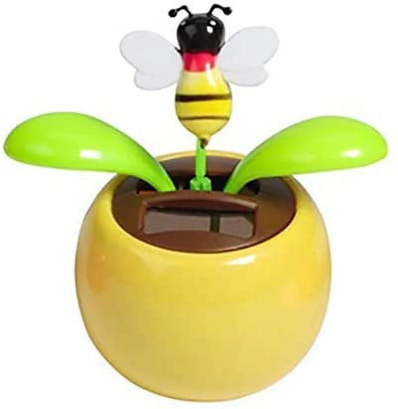 Solar Dancing Flowers and Bugs in Assorted Color Pots, Pack of 4 B52626
