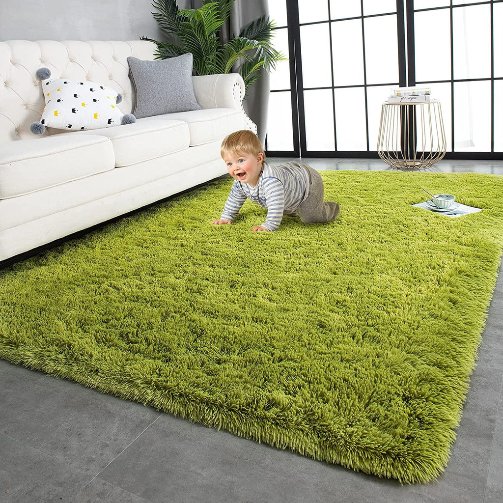 Super Soft Shaggy Area Rug 5'x8' Black Q165