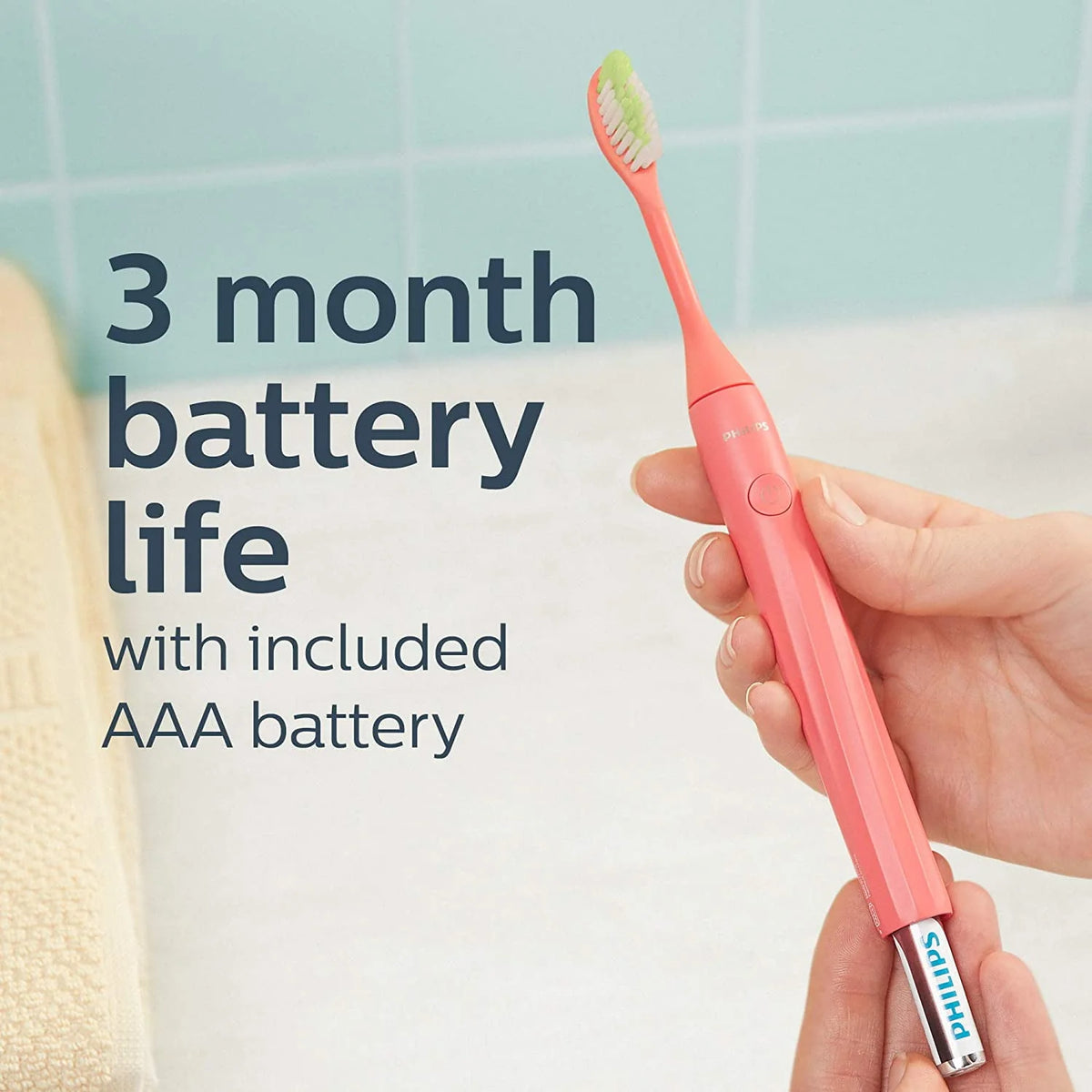Coral Battery Toothbrush with Brush Heads A157933