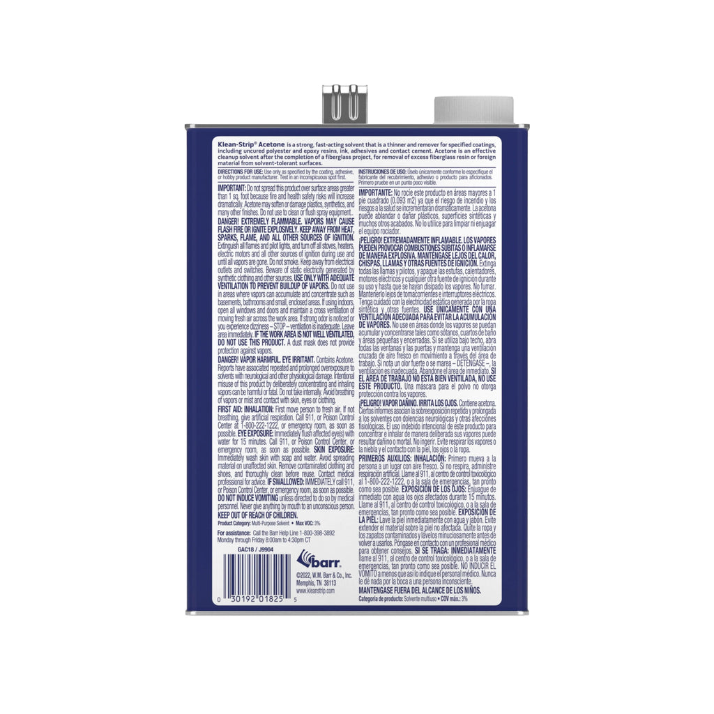Acetone 1 Gallon H41635