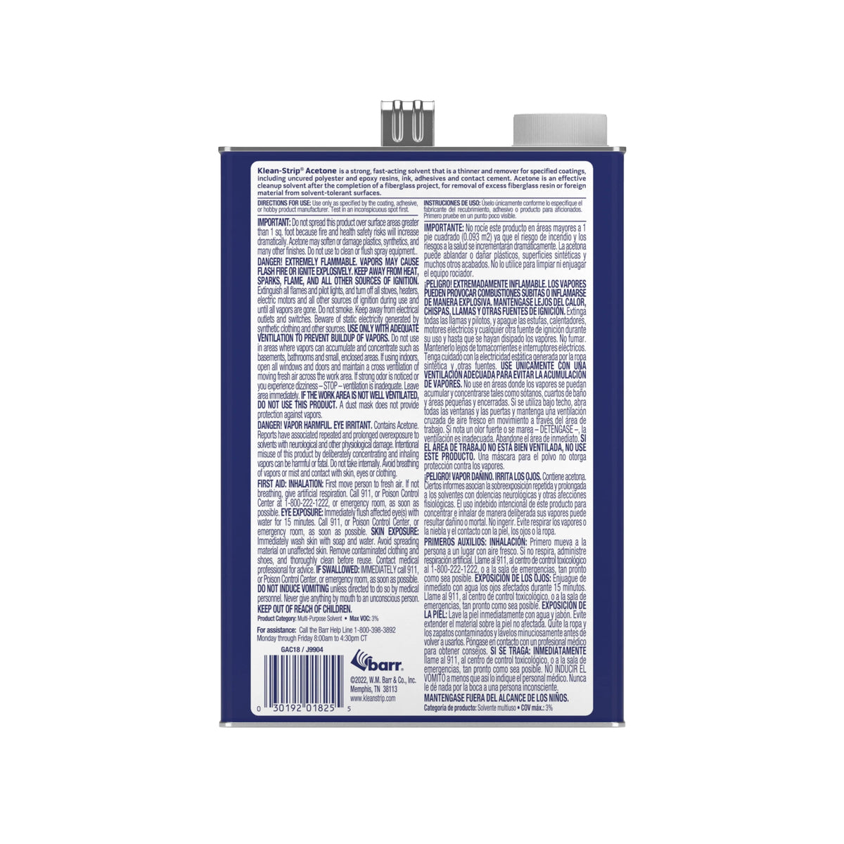 Acetone 1 Gallon H41635