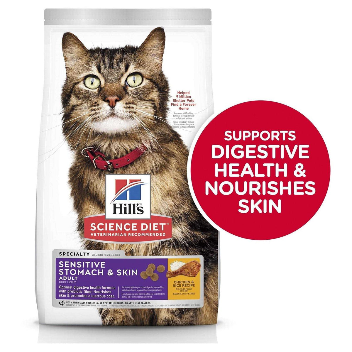 Sensitive Stomach and Skin Dry Cat Food P29804
