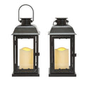 Black Solar Candle Lanterns Set of 2 D848802