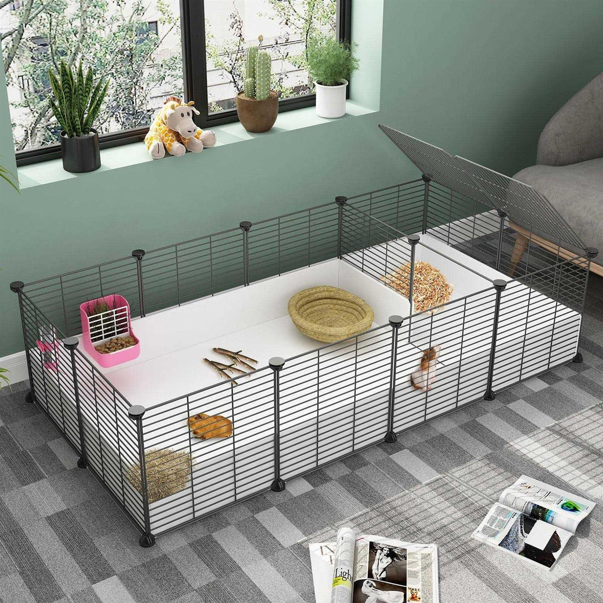 Guinea Pig Cage with Waterproof Plastic Bottom O290171