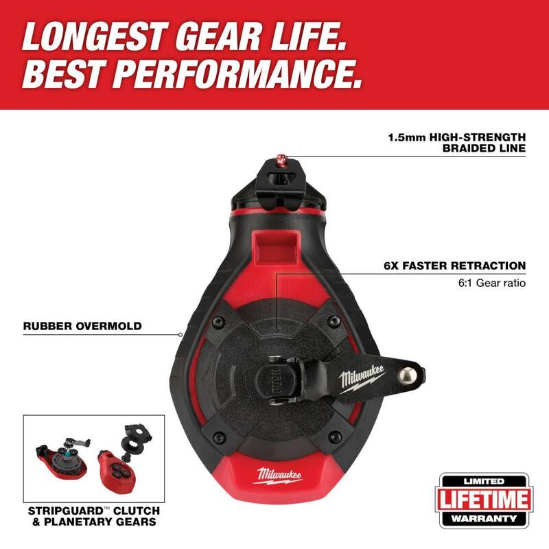 100 ft. Chalk Reel Kit with Red Chalk and 25 ft. Tape Measure T37727