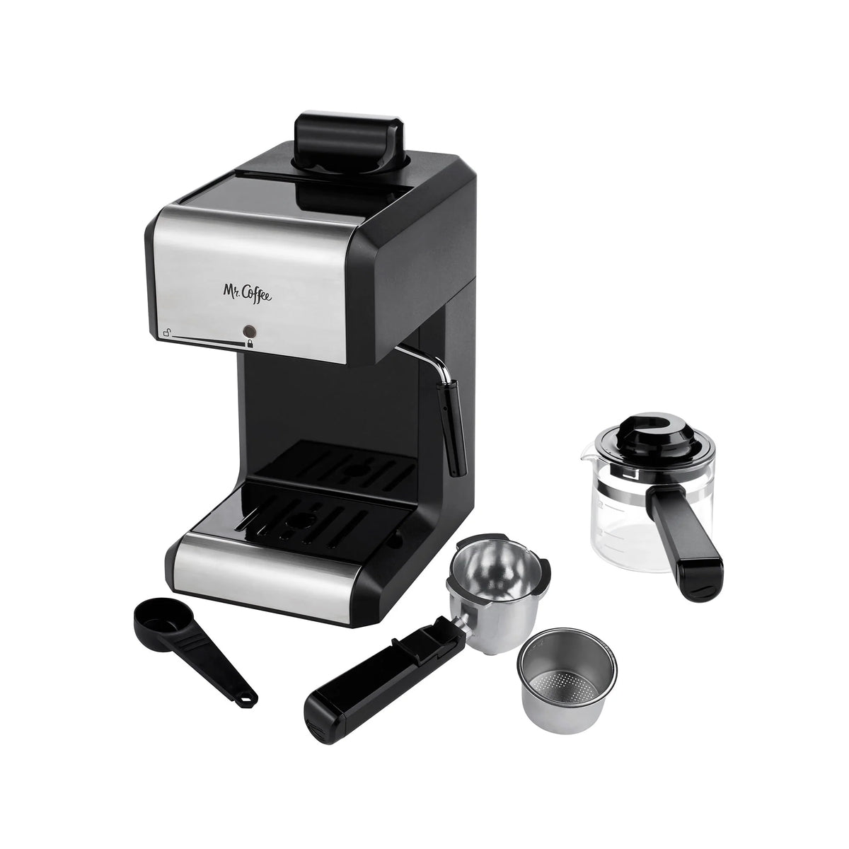 Automatic Espresso and Cappuccino Machine, 20 oz, Silver O46304