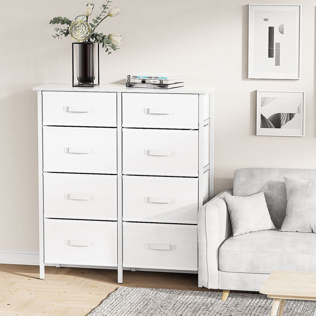 Gray 11 Drawer Chest of Drawers F96359